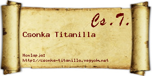 Csonka Titanilla névjegykártya