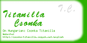 titanilla csonka business card